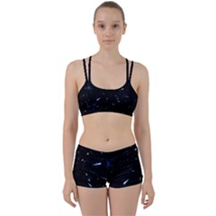Space Warp Speed Hyperspace Through Starfield Nebula Space Star Line Light Hole Women s Sports Set by Mariart