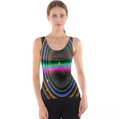 Spectrum Space Line Rainbow Hole Tank Top