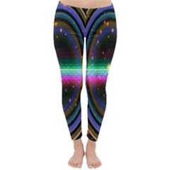 Spectrum Space Line Rainbow Hole Classic Winter Leggings by Mariart