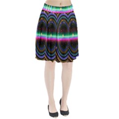 Spectrum Space Line Rainbow Hole Pleated Skirt by Mariart
