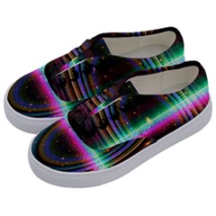 Spectrum Space Line Rainbow Hole Kids  Classic Low Top Sneakers