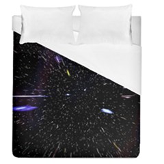 Space Warp Speed Hyperspace Through Starfield Nebula Space Star Hole Galaxy Duvet Cover (queen Size)