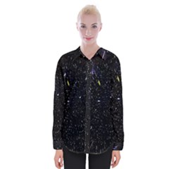 Space Warp Speed Hyperspace Through Starfield Nebula Space Star Hole Galaxy Womens Long Sleeve Shirt