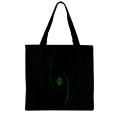 Space Green Hypnotizing Tunnel Animation Hole Polka Green Zipper Grocery Tote Bag by Mariart