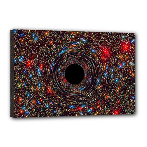 Space Star Light Black Hole Canvas 18  X 12  by Mariart