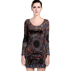 Space Star Light Black Hole Long Sleeve Bodycon Dress by Mariart