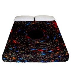 Space Star Light Black Hole Fitted Sheet (queen Size)