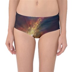 Sun Light Galaxy Mid-waist Bikini Bottoms by Mariart