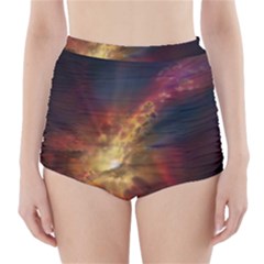 Sun Light Galaxy High-waisted Bikini Bottoms by Mariart