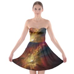 Sun Light Galaxy Strapless Bra Top Dress