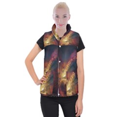 Sun Light Galaxy Women s Button Up Puffer Vest