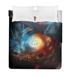 Supermassive Black Hole Galaxy Is Hidden Behind Worldwide Network Duvet Cover Double Side (full/ Double Size) by Mariart