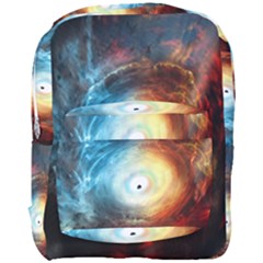 Supermassive Black Hole Galaxy Is Hidden Behind Worldwide Network Full Print Backpack by Mariart