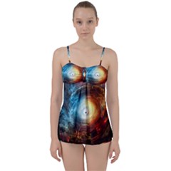 Supermassive Black Hole Galaxy Is Hidden Behind Worldwide Network Babydoll Tankini Set by Mariart