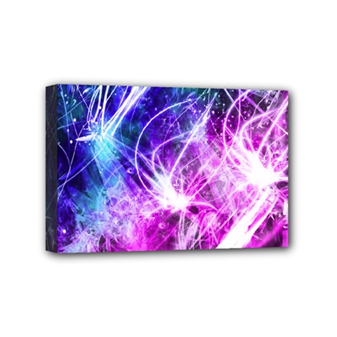 Space Galaxy Purple Blue Mini Canvas 6  X 4 