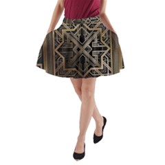 Art Nouveau A-line Pocket Skirt