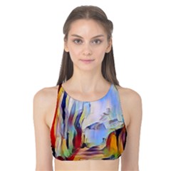 Abstract Tunnel Tank Bikini Top