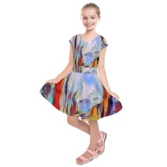 Abstract Tunnel Kids  Short Sleeve Dress