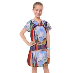 Abstract Tunnel Kids  Drop Waist Dress