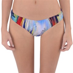 Abstract Tunnel Reversible Hipster Bikini Bottoms by NouveauDesign