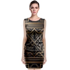 Art Nouveau Classic Sleeveless Midi Dress