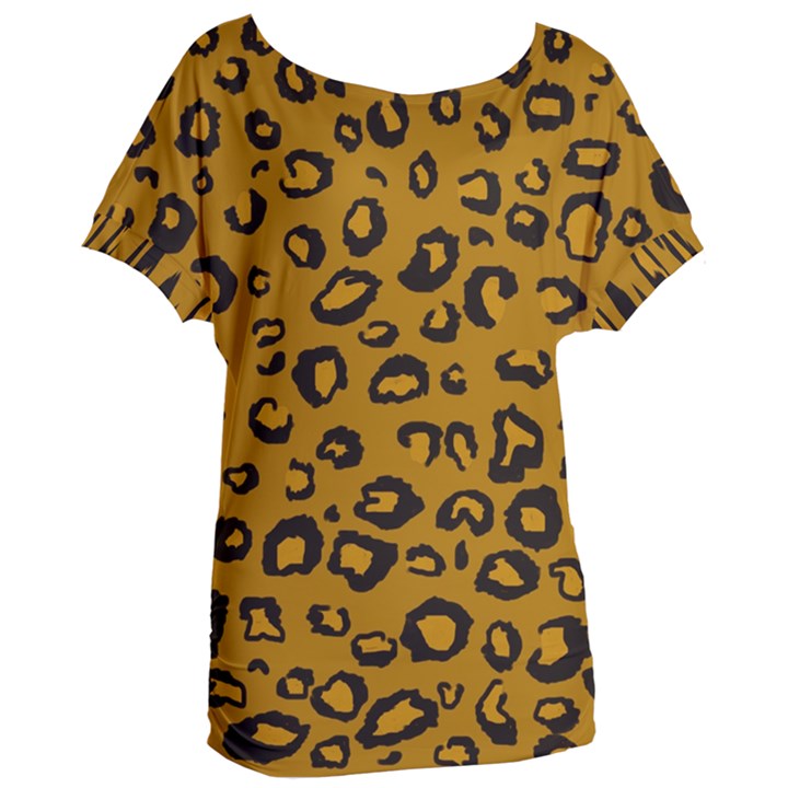 Golden Leopard Women s Oversized Tee