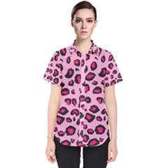 Pink Leopard Women s Short Sleeve Shirt