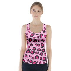 Pink Leopard Racer Back Sports Top