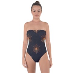 Winter Pattern 11 Tie Back One Piece Swimsuit