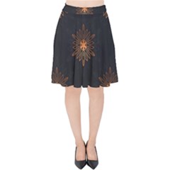 Winter Pattern 11 Velvet High Waist Skirt