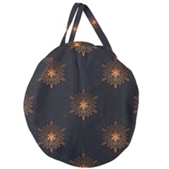 Winter Pattern 11 Giant Round Zipper Tote