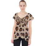 Leopard Lace Front Dolly Top