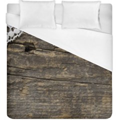 Shabbychicwoodwall Duvet Cover (king Size) by NouveauDesign