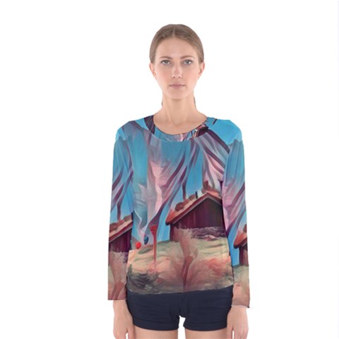 Modern Norway Painting Women s Long Sleeve Tee by NouveauDesign