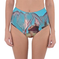 Modern Norway Painting Reversible High-waist Bikini Bottoms by NouveauDesign