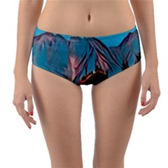 Modern Norway Painting Reversible Mid-waist Bikini Bottoms by NouveauDesign