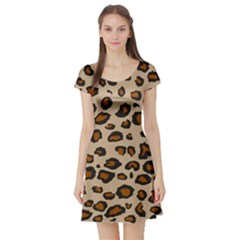 Leopard Print Short Sleeve Skater Dress by TRENDYcouture