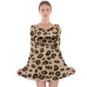 Leopard Print Long Sleeve Skater Dress View1