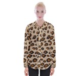 Leopard Print Womens Long Sleeve Shirt