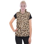 Leopard Print Women s Button Up Puffer Vest