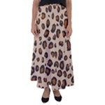 Leopard Print Flared Maxi Skirt