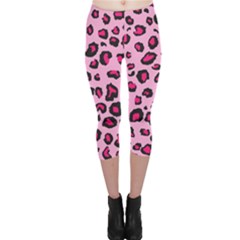 Pink Leopard Capri Leggings  by TRENDYcouture