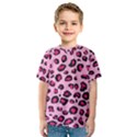 Pink Leopard Kids  Sport Mesh Tee View1