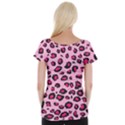 Pink Leopard Cap Sleeve Tops View2