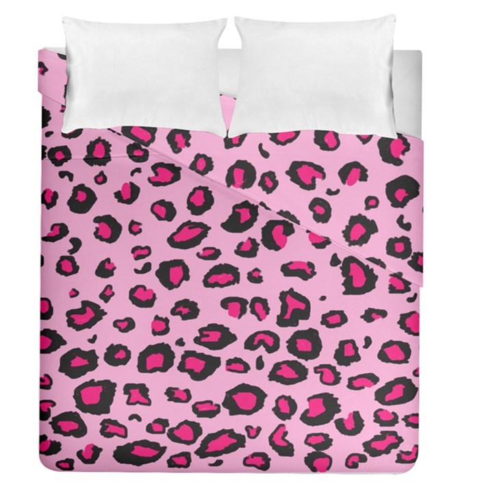 Pink Leopard Duvet Cover Double Side (Queen Size)