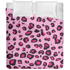 Pink Leopard Duvet Cover Double Side (california King Size)