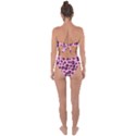 Pink Leopard Tie Back One Piece Swimsuit View2
