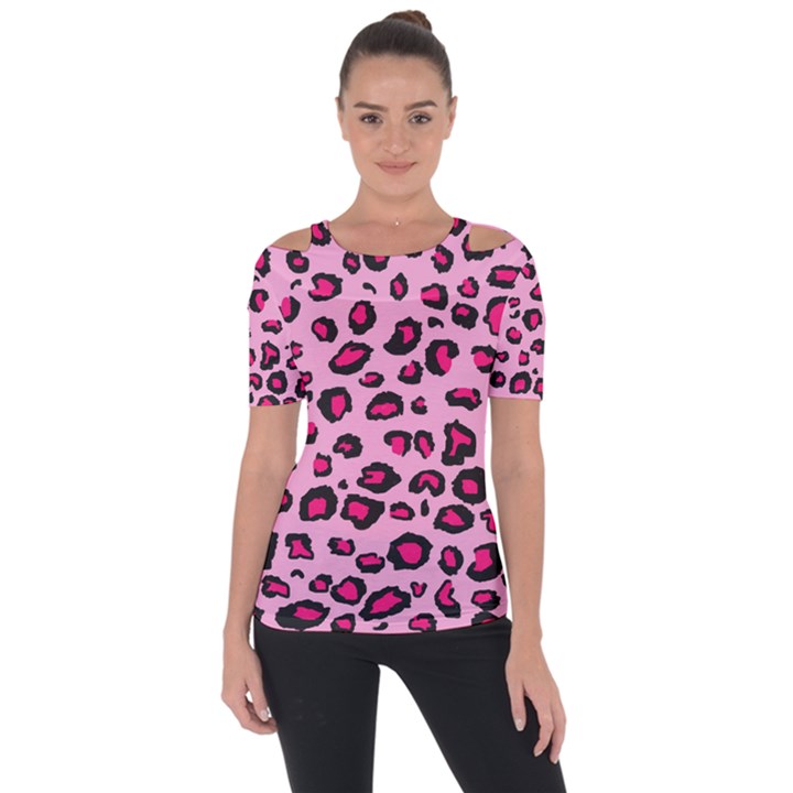 Pink Leopard Short Sleeve Top