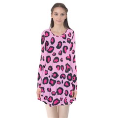 Pink Leopard Flare Dress