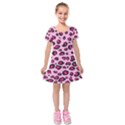 Pink Leopard Kids  Short Sleeve Velvet Dress View1
